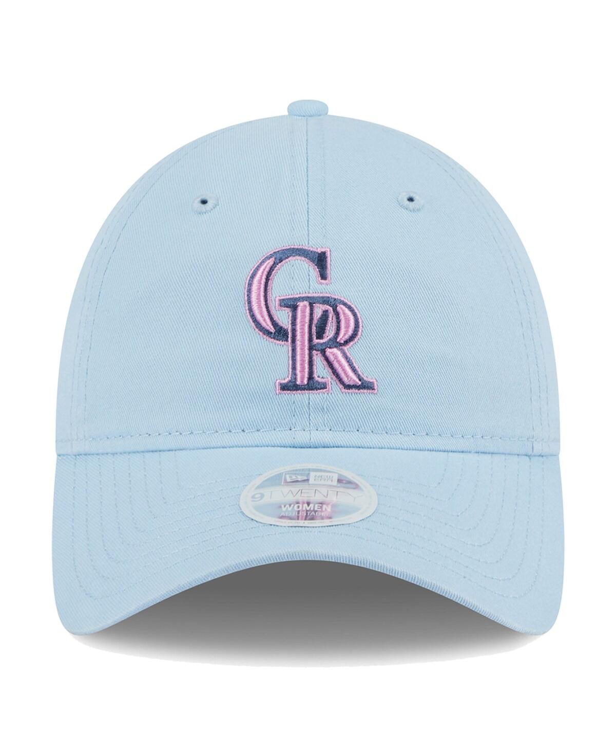 Shop New Era Women's Colorado Rockies Multi Light Blue 9twenty Adjustable Hat