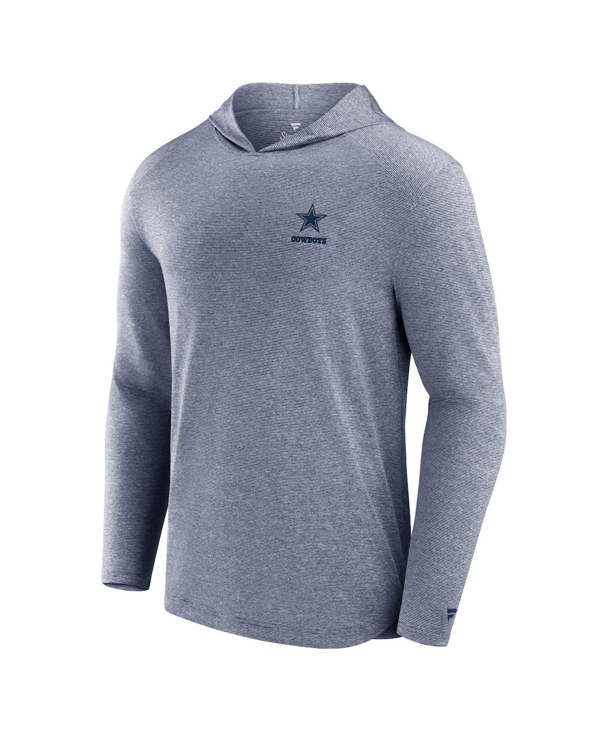 Shop Fanatics Signature Men's Navy Dallas Cowboys Front Office Tech Lightweight Hoodie T-shirt In Ath Navy