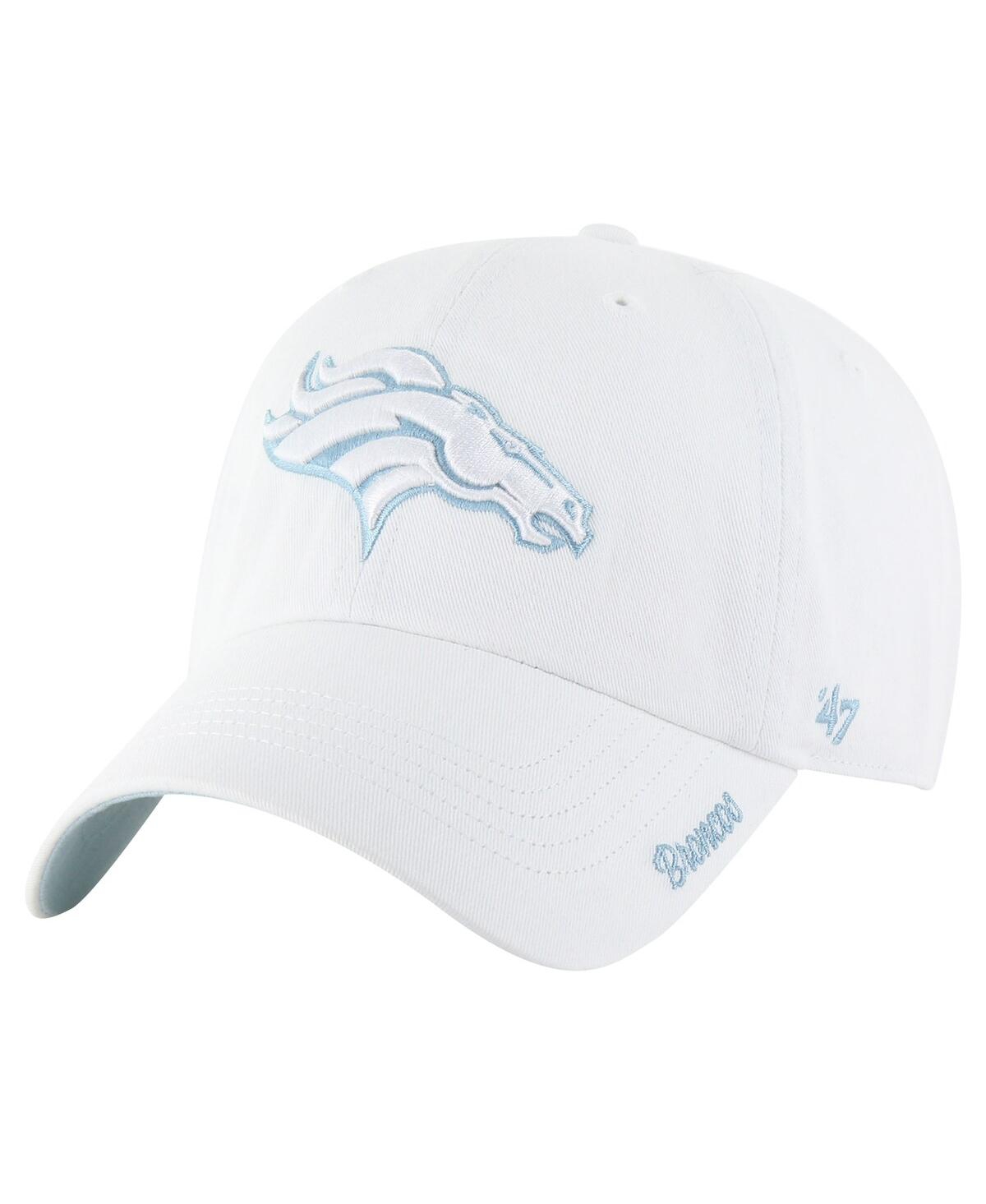 Shop 47 Brand 47 Women's White Denver Broncos Ballpark Cheer Clean Up Adjustable Hat