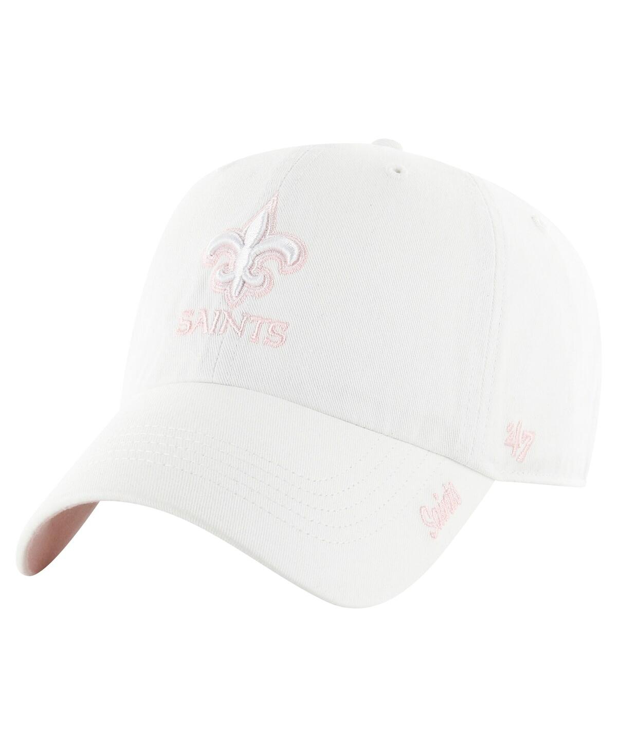 Shop 47 Brand 47 Women's White New Orleans Saints Ballpark Cheer Clean Up Adjustable Hat