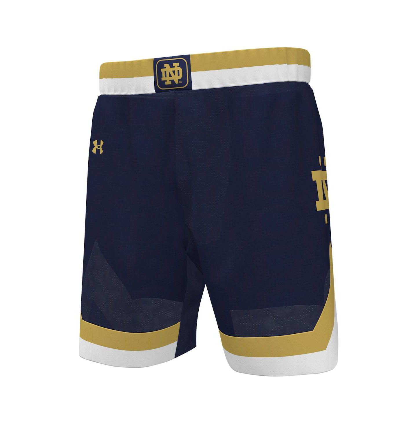Мужские шорты Under Armour Navy Notre Dame Fighting Irish Replica Basketball — фото 3