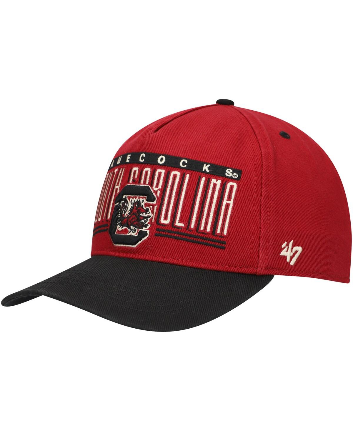 47 Brand Men's Garnet South Carolina Gamecocks Double Header Hitch Adjustable Hat In Red