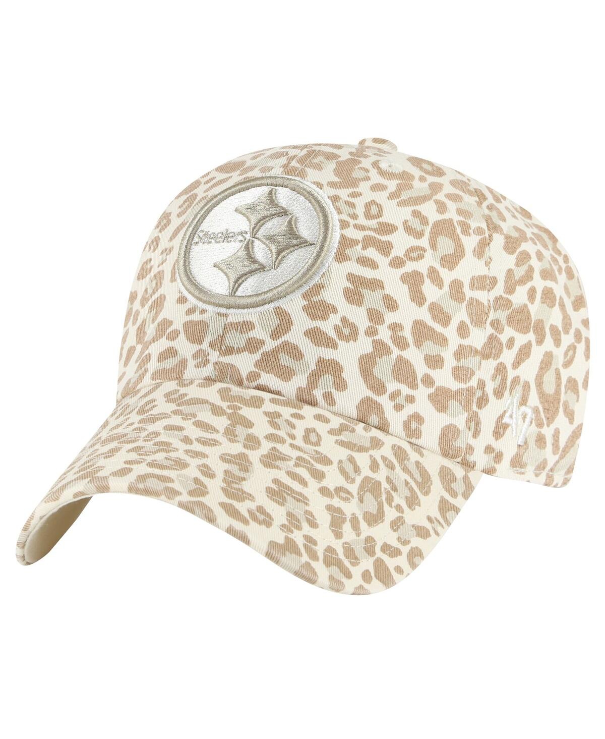 47 Women's Natural Pittsburgh Steelers Panthera Clean Up Adjustable Hat - Natural