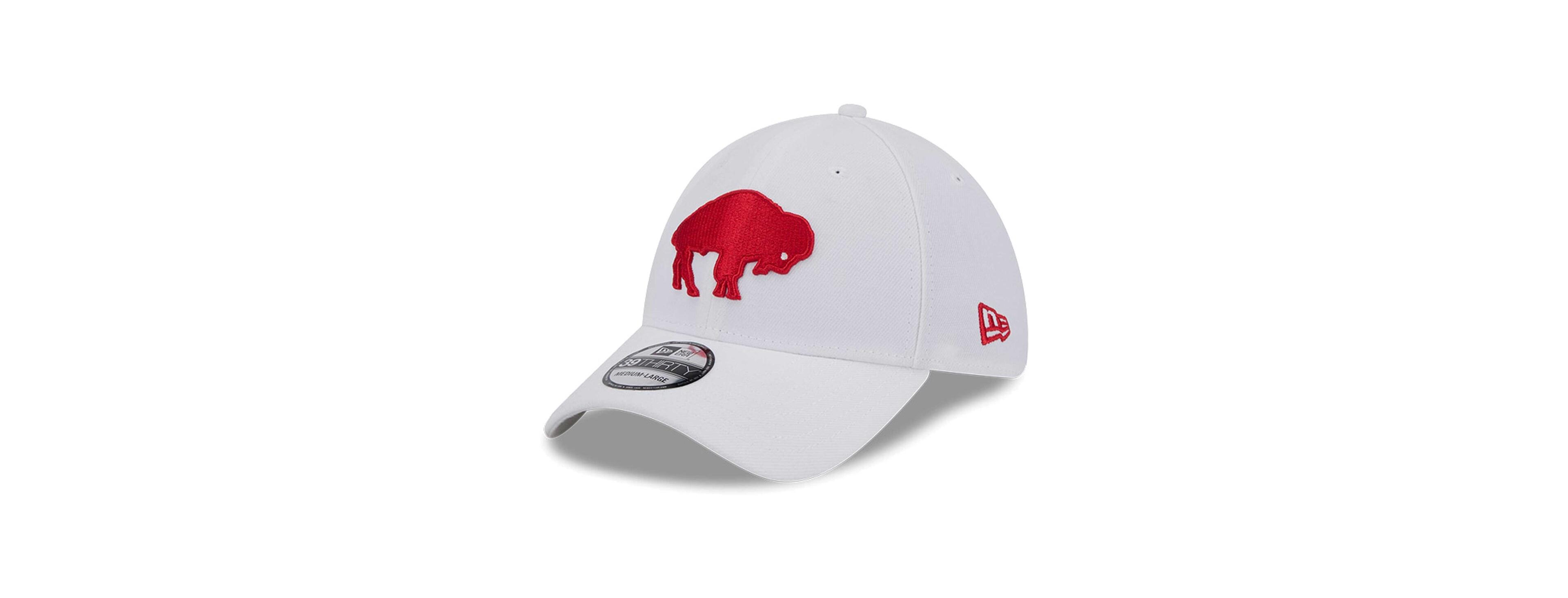 New Era Men's White Buffalo Bills Throwback 39Thirty Flex Hat