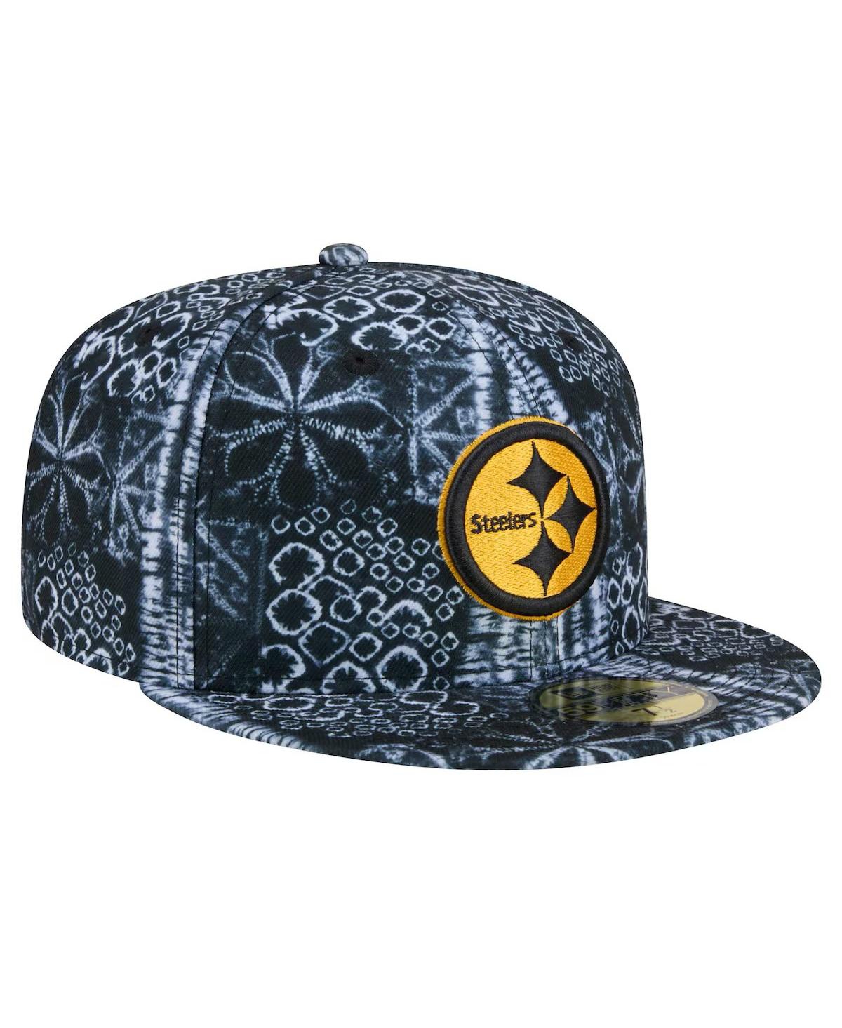 Shop New Era Men's Black Pittsburgh Steelers Shibori 59fifty Fitted Hat