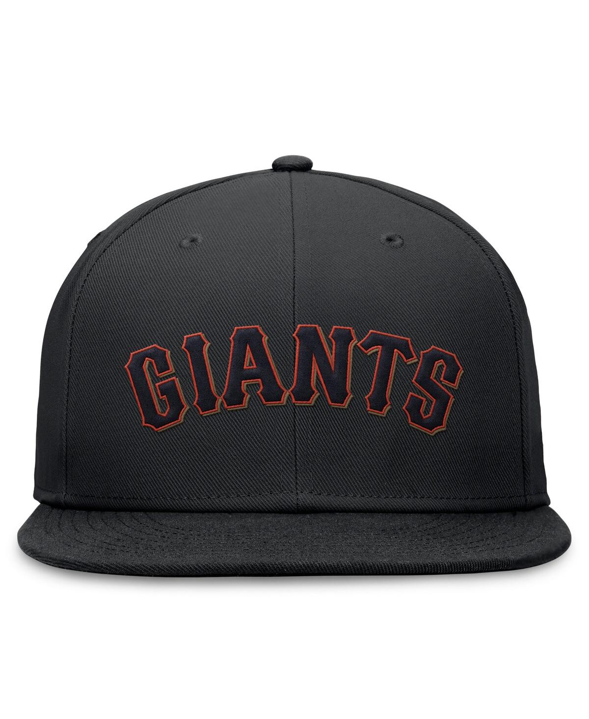 Shop Nike Men's Black San Francisco Giants Evergreen Performance Fitted Hat In Black