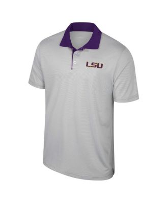 Men's Gray Texas Longhorns Big Tall Tuck Striped Polo