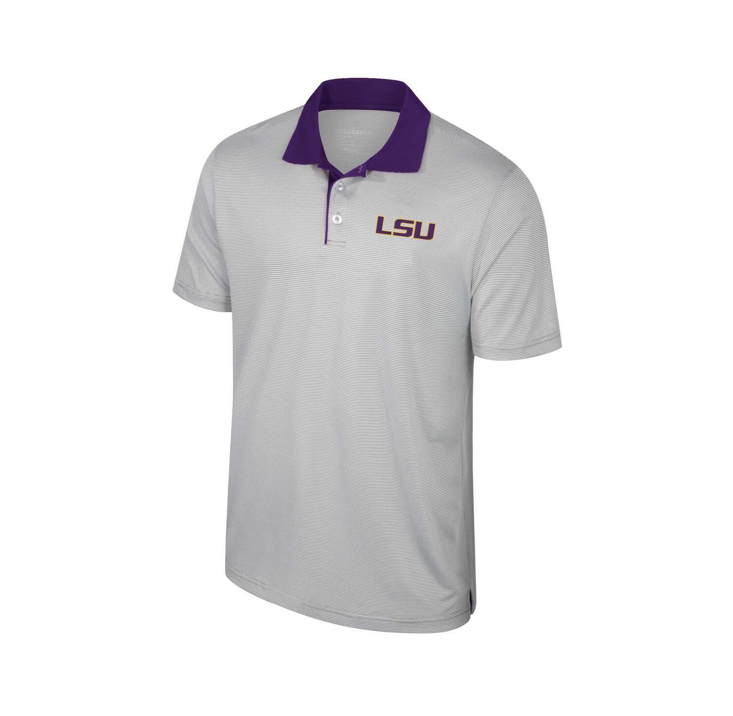 Men's Gray Texas Longhorns Big & Tall Tuck Striped Polo