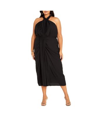 Women's Briella Halter Twist Front Midi Dress
