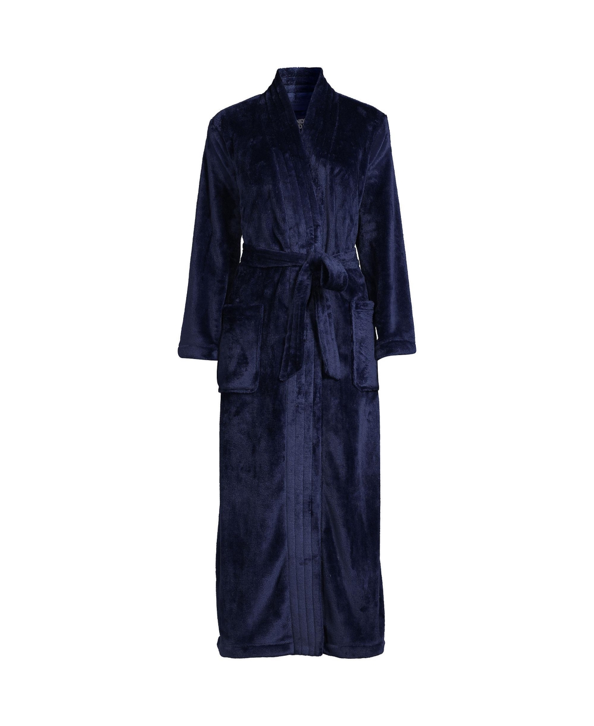 Women's Tall Cozy Plush Long Wrap Robe - Deep sea navy