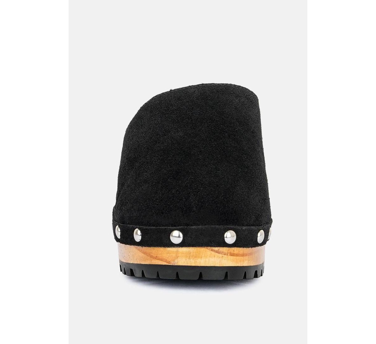 Tulley Womens Suede Clogs Mules