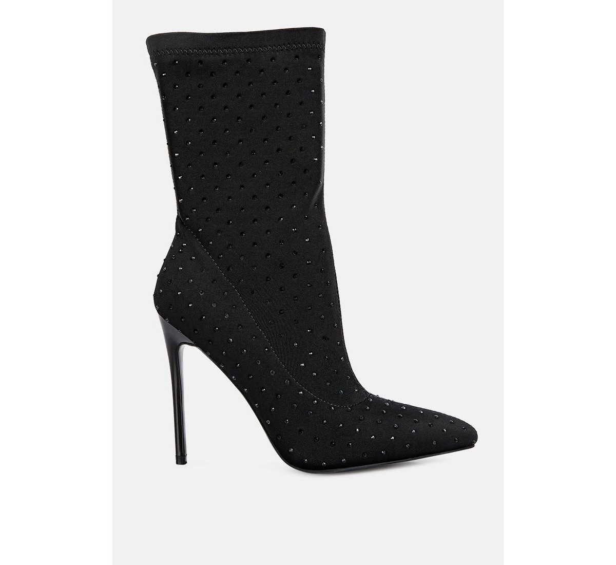 Cheugy Embellished Ankle Boots - Red