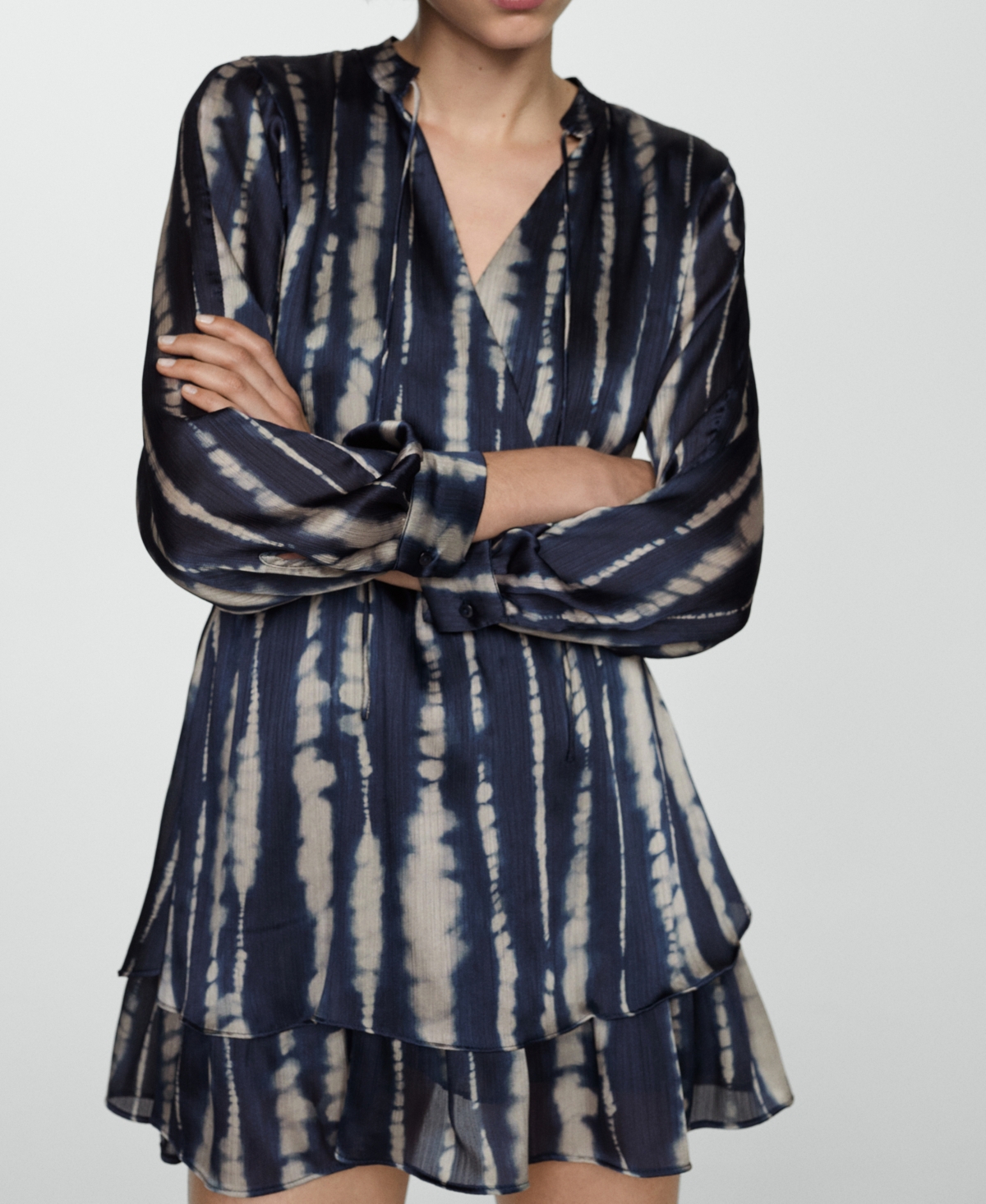 Mango Women's Printed Satin Dress