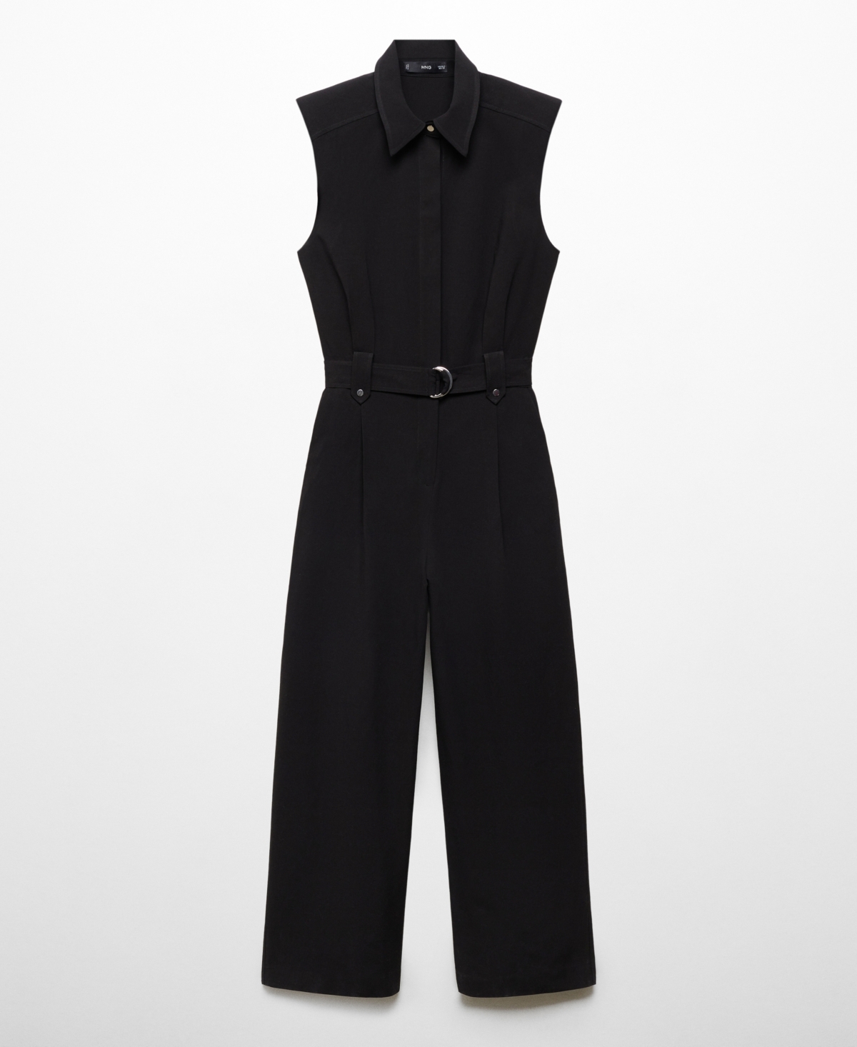 Shop Mango Women's Belt Clips Detail Jumpsuit In Black