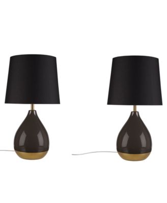 2-Tone Ceramic Table Lamp Set of 2