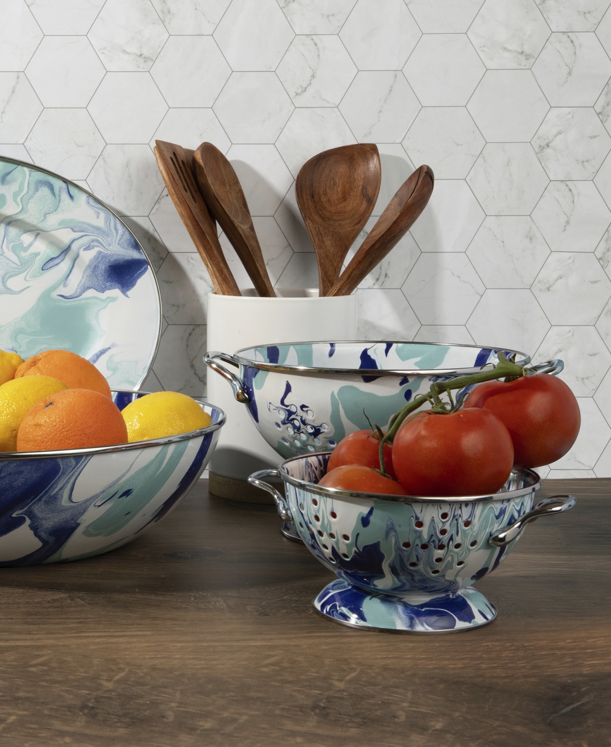 Golden Rabbit Lagoon Colanders, Set of 3