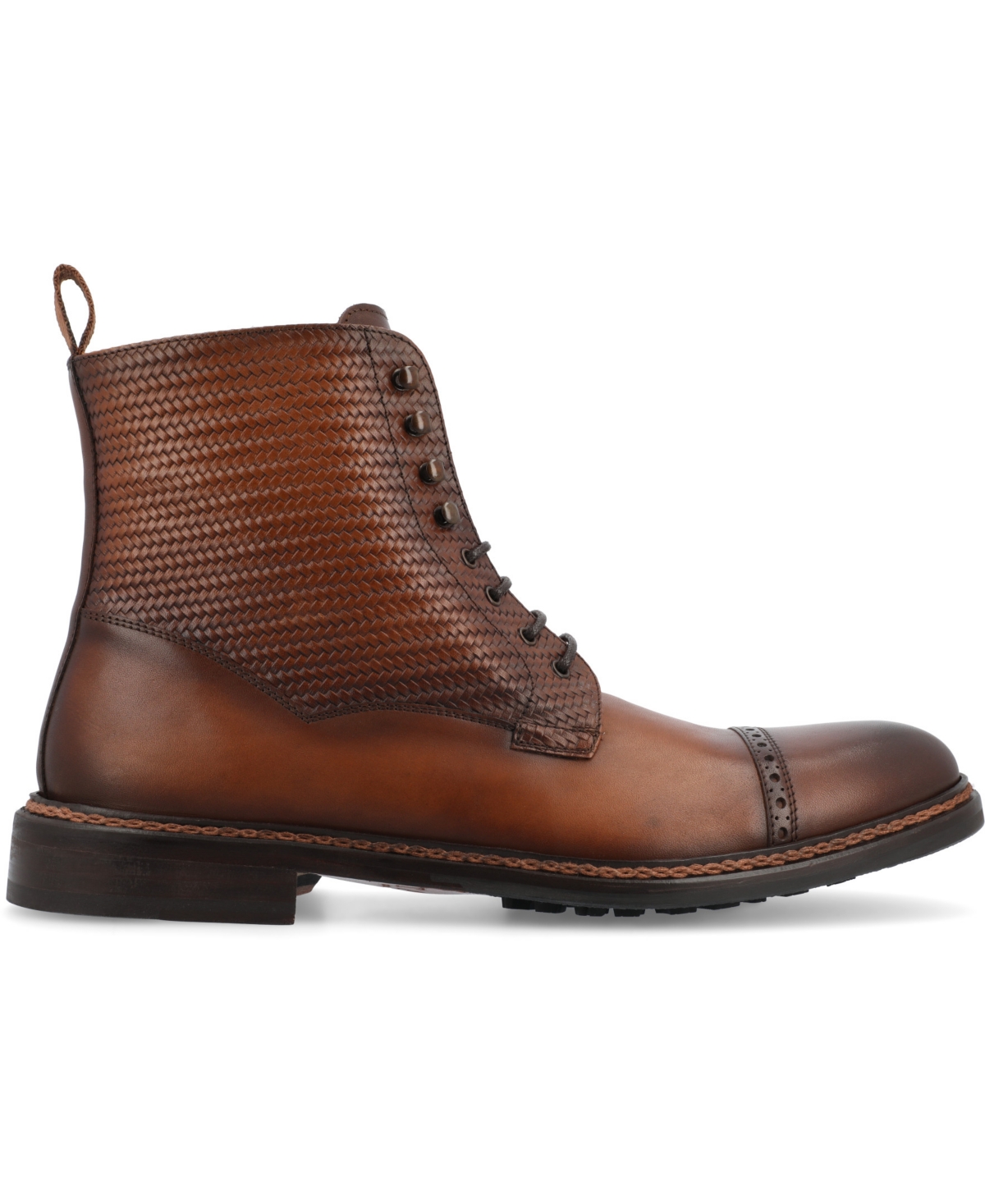 Shop Taft Men's The Jones Cap-toe Boot In Brown