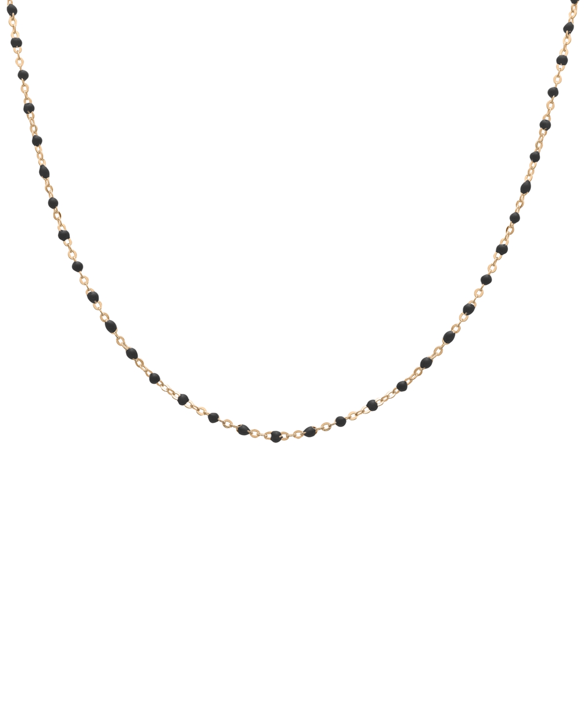 Shop Giani Bernini Enamel Bead Collar Necklace, 16" + 2" Extender, Created For Macy's In Black