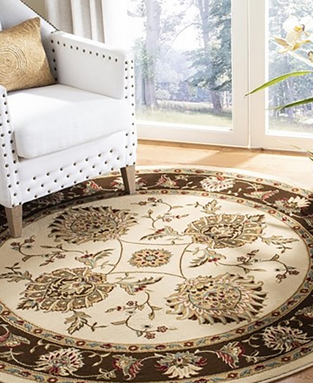 Safavieh Lyndhurst LNH555 Ivory and Brown 5'3