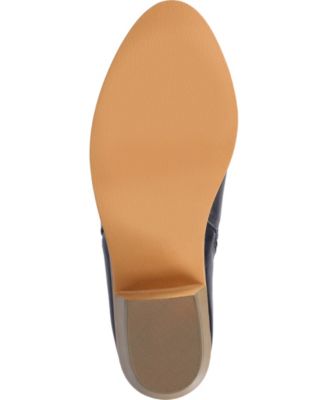 Women's Rebel Size Zipper Stacked Heel Booties