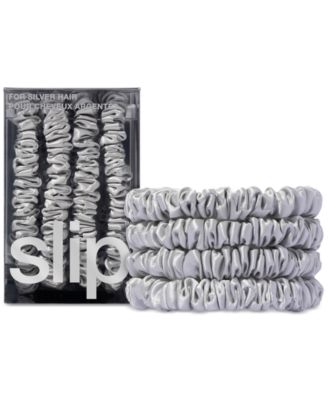 4-Pc. Pure Silk Back-to-Basics Skinny Scrunchies Set