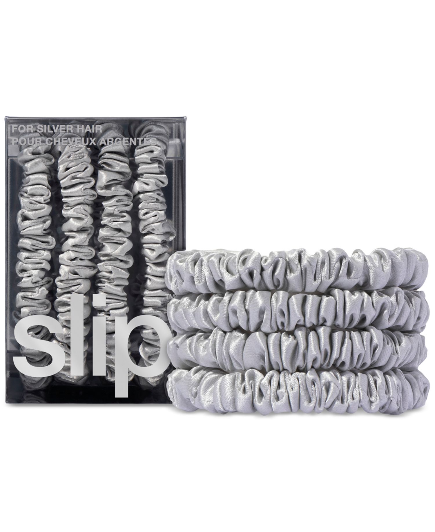4-Pc. Pure Silk Back-to-Basics Skinny Scrunchies Set