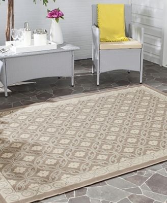 Courtyard CY7810 Dark Beige and Beige 5'3" x 7'7" Outdoor Area Rug