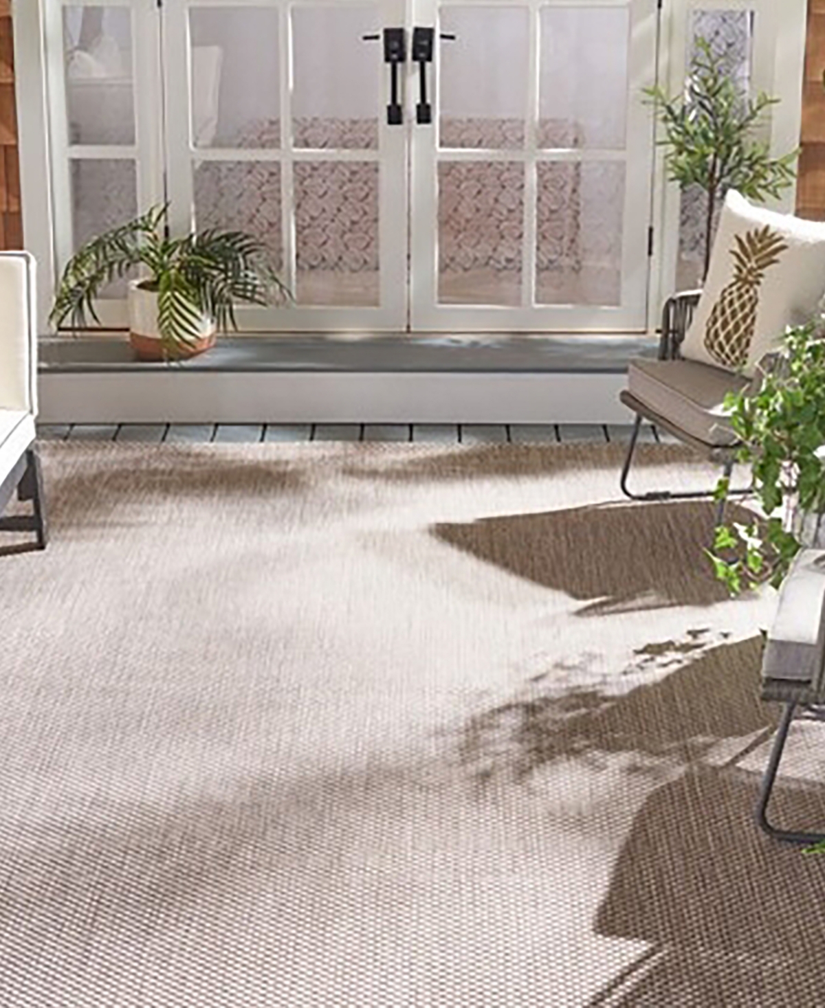 Safavieh Courtyard CY8521 Beige and Brown 8' x 11' Sisal Weave Outdoor Area Rug