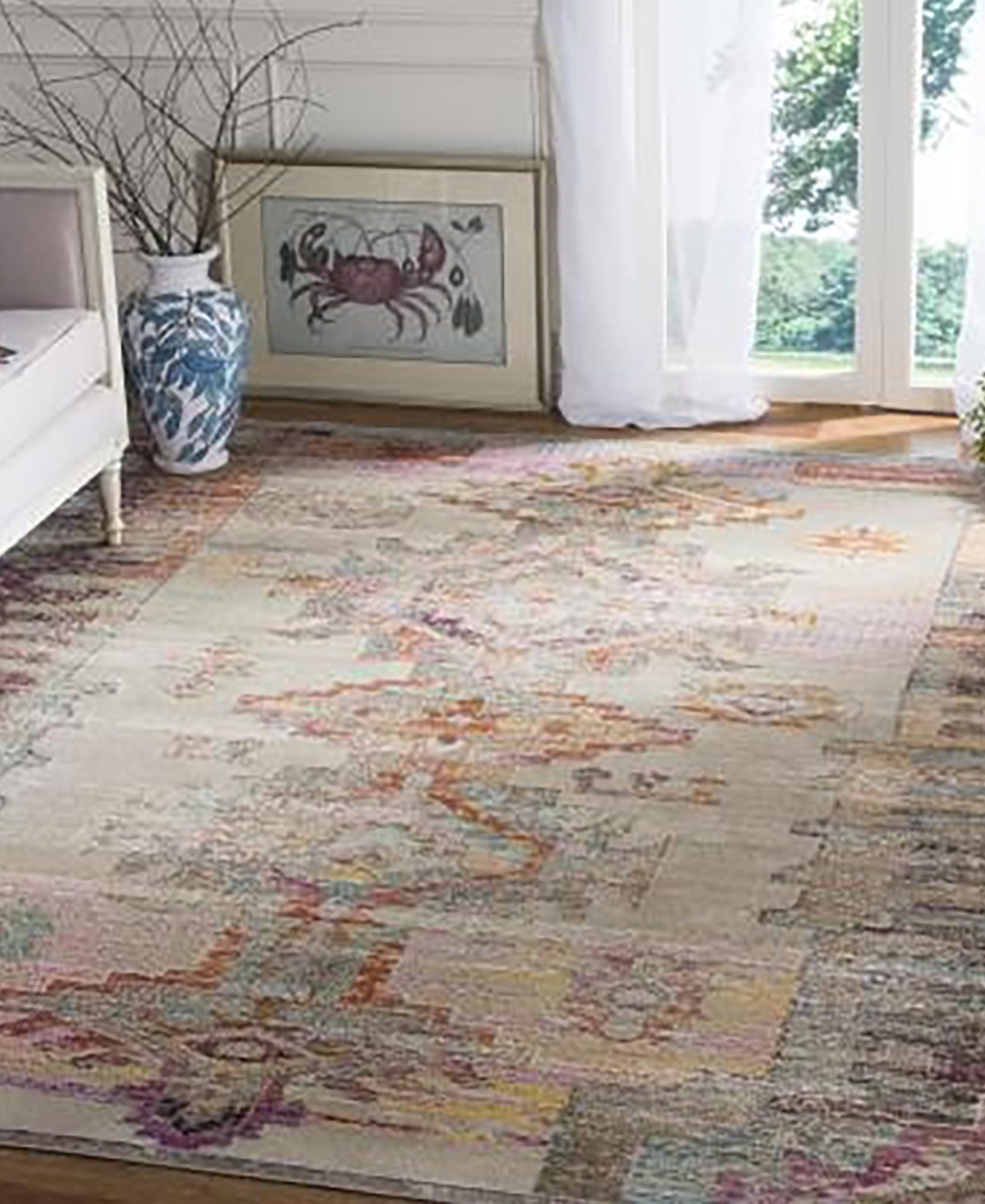 Safavieh Crystal CRS517and Purple Area Rug - Light Gray
