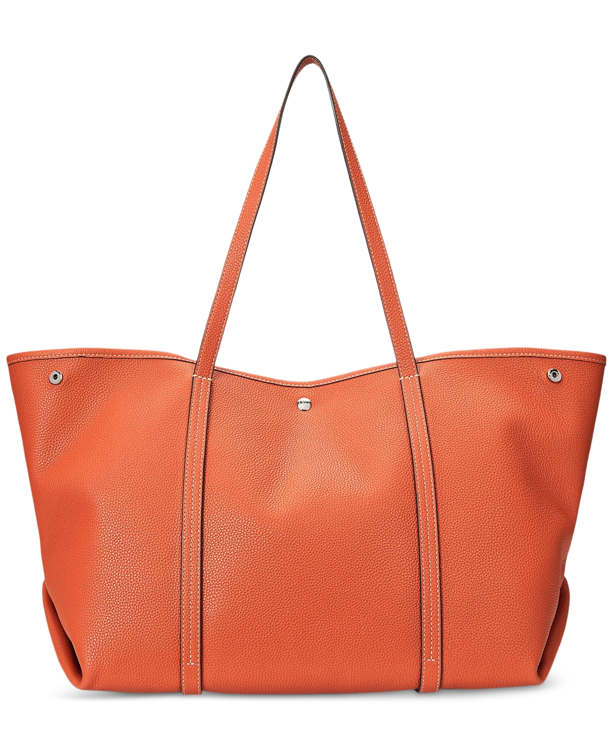 Lauren Ralph Lauren Pebbled Leather Extra-Large Emerie Tote Bag