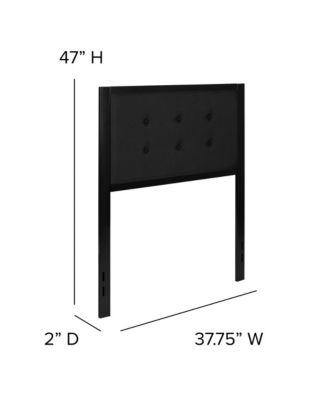 Camden Twin Headboard Upholstered Button Tufted Headboard With Metal Frame And Adjustable Rail Slots