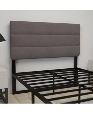 Coppola Full Size Powder Coated Metal Frame Tufted Upholstered Adjustable Slot Headboard