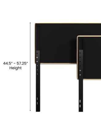 Coppola Full Size Powder Coated Metal Frame Tufted Upholstered Adjustable Slot Headboard