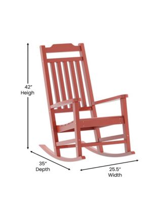 Set Of 2 Hillford Poly Resin Indoor/Outdoor Rocking Chairs