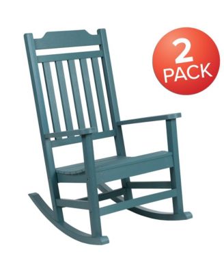 Set Of 2 Hillford Poly Resin Indoor/Outdoor Rocking Chairs