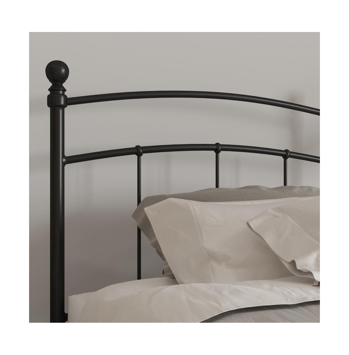 Merrick Lane Kildare Metal Headboard Contemporary Arched Headboard With Adjustable Rail Slots