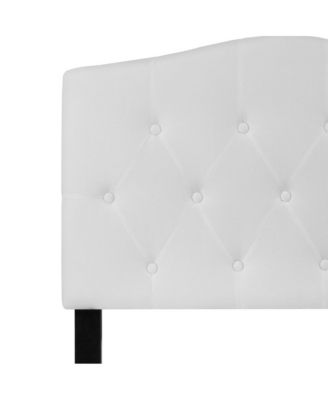 Arched Twin Button Tufted Upholstered Headboard