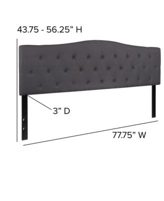 Arched King Button Tufted Upholstered Headboard