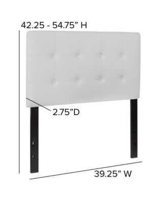 Button Tufted Adjustable Height Upholstered Headboard