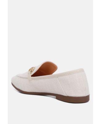 Bexley Horsebit Embellished Canvas Loafers