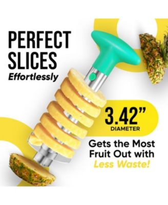 Heavy Duty 2pc Pineapple Corer & Slicer Set – Includes Eye Removal Tool with Reinforced Blade