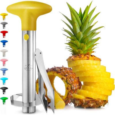 Heavy Duty 2pc Pineapple Corer & Slicer Set – Includes Eye Removal Tool with Reinforced Blade