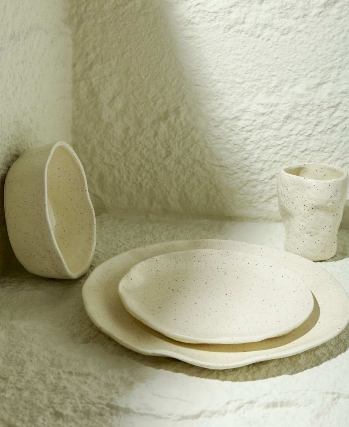 Stone by Mercer Project Atik Stoneware Pc. Dinnerware Set, Service for 8
