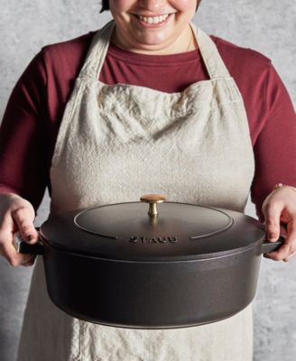 Cast Iron 6.25-Qt Wide Oval Dutch Oven