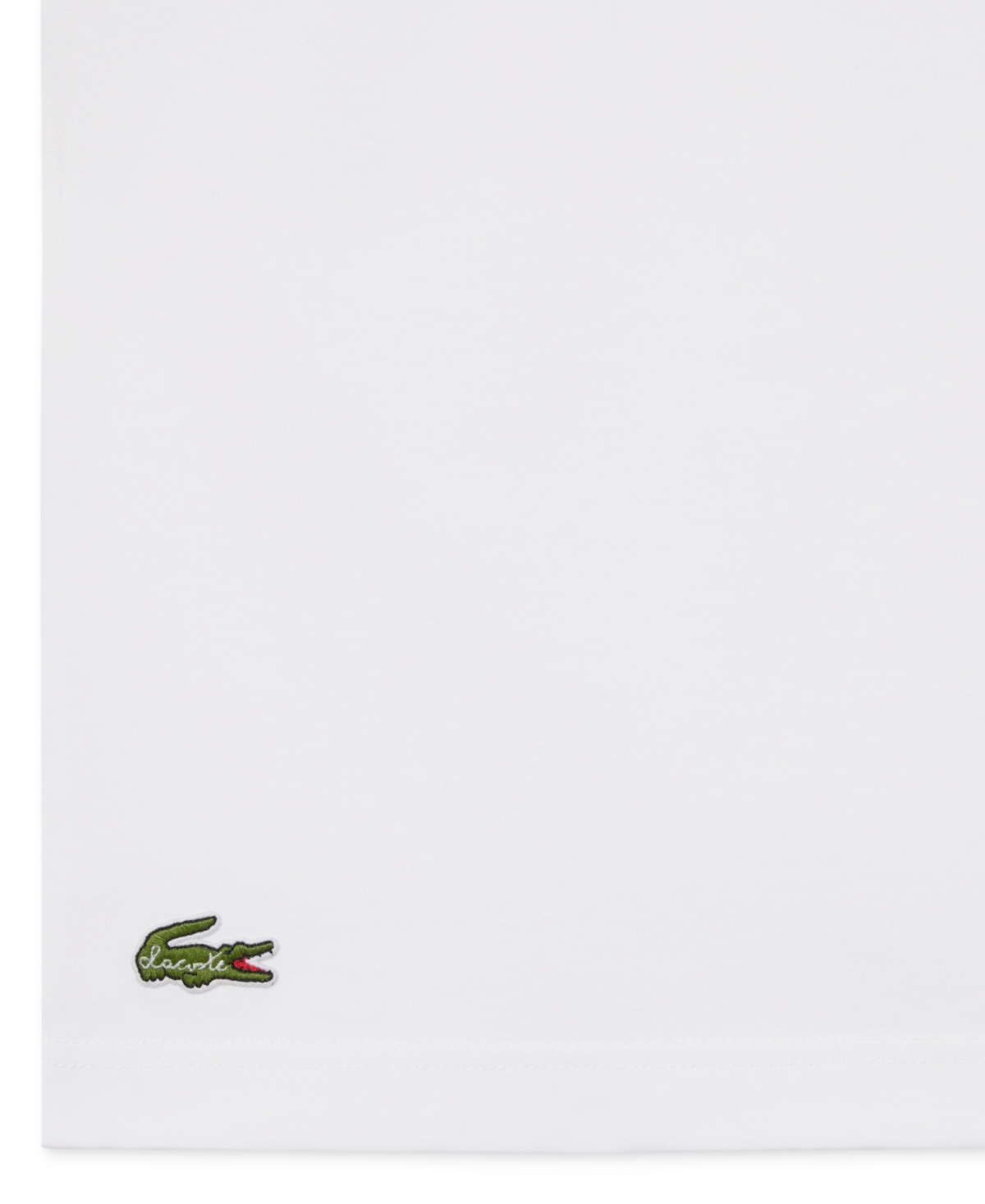 Lacoste Men's Relaxed Fit Crocodile Wording Short Sleeve T-Shirt - 001 Blanc