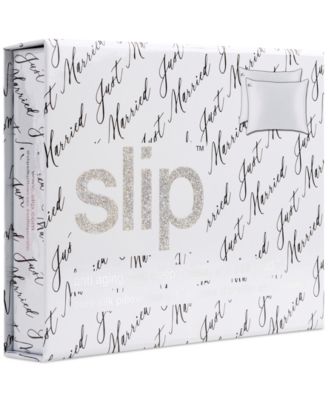 2-Pc. Pure Silk "Just Married" Queen Pillowcase Set