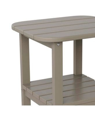 Nassau 2-Tier Adirondack Side Table, All-Weather Hdpe Indoor/Outdoor Accent Table