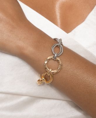 Mixed Metal Chain Link Bracelet