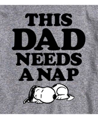 Hybrid Apparel Peanuts Dad Nap Mens Short Sleeve Tee