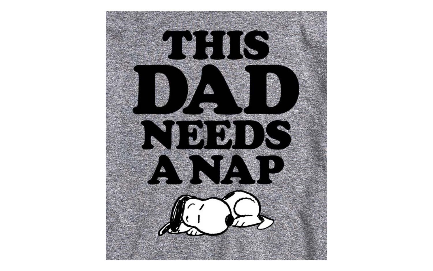 Hybrid Apparel Peanuts Dad Nap Mens Short Sleeve Tee